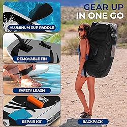 SereneLife Inflatable Stand Up Paddle Board