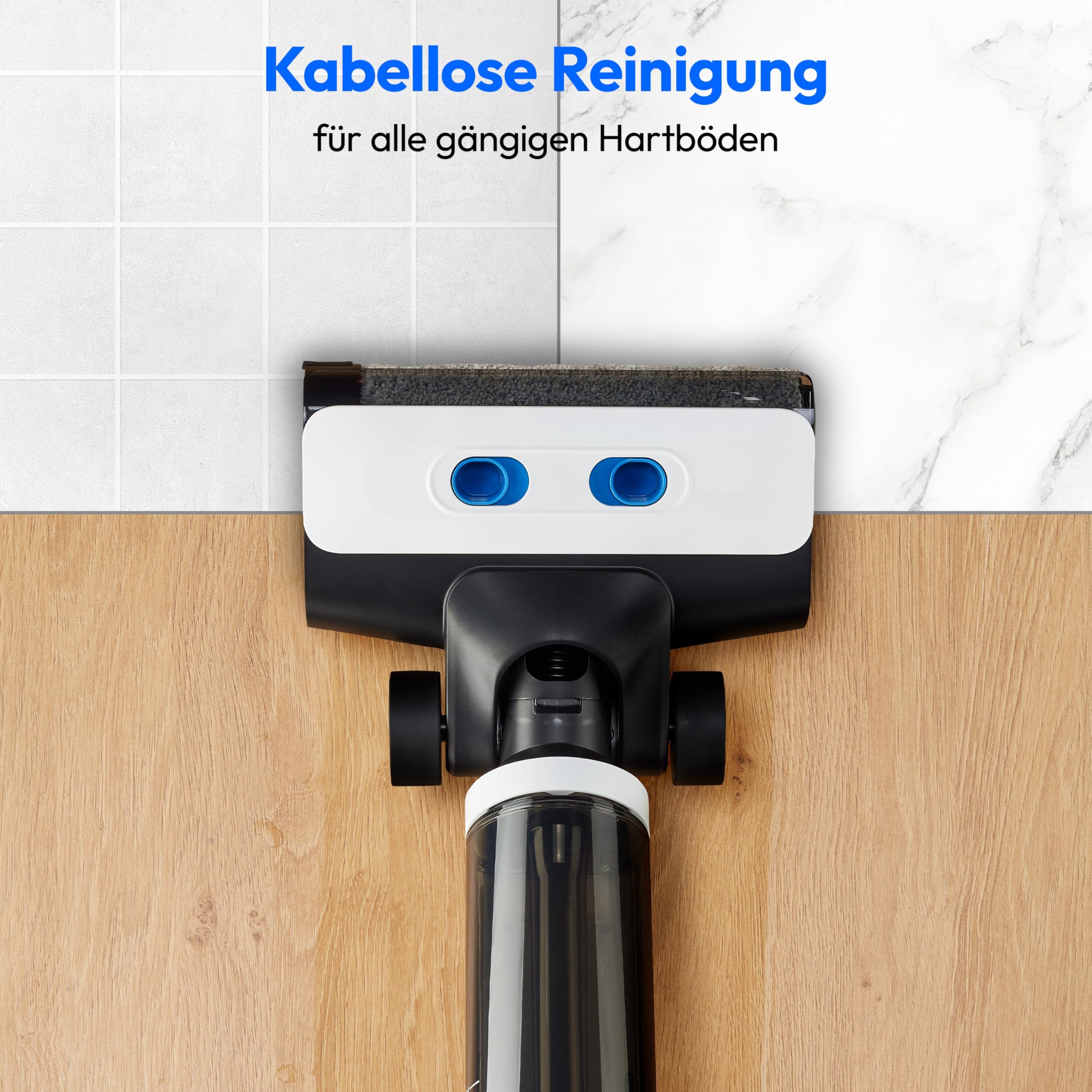 MEDION Nass Trockensauger H30 (2in1 kabelloser Saugwischer und Akku Staubsauger, bis zu 45 Min Laufzeit, getrennter Frischwasser Schmutzwassertank, Wischsauger für Hartböden Teppich) 5
