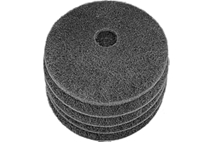 Virginia Abrasives 416-50164 Floor Maintenance Pads, Premium Non-Woven Pads, Heavy Duty Replacement for Cleaning and Polishing, Think Stripping Pads, Ideal for Synthetic Floors. 5 Pack 16" Black