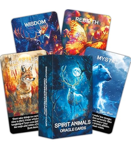ZZBUY Animal Spirit Oracle Cards, 54 Animal Totems Oracle Deck