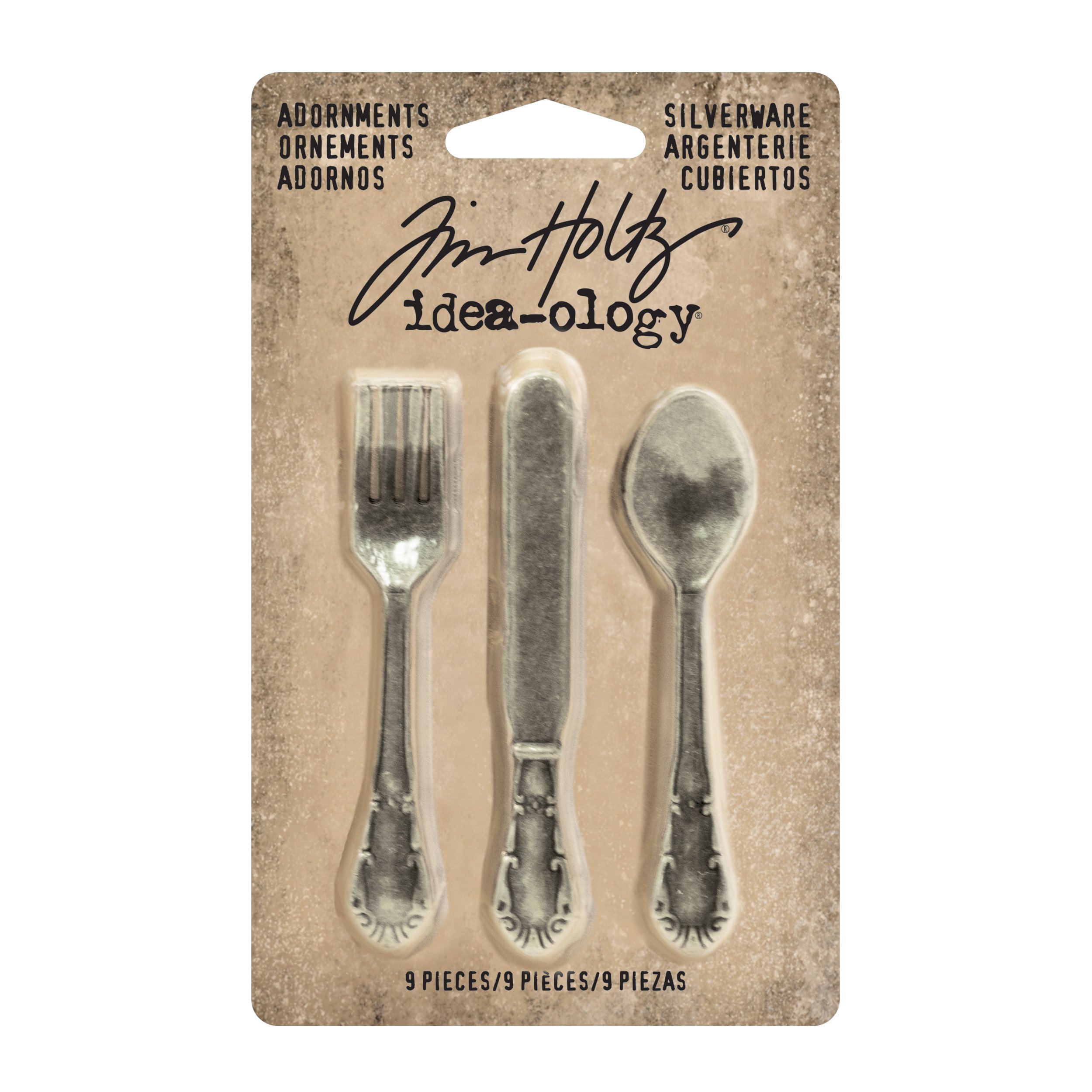 Advantus Idea-Ology Metal Adornments 2.5-inch-Antique Nickel Silverware, Silver