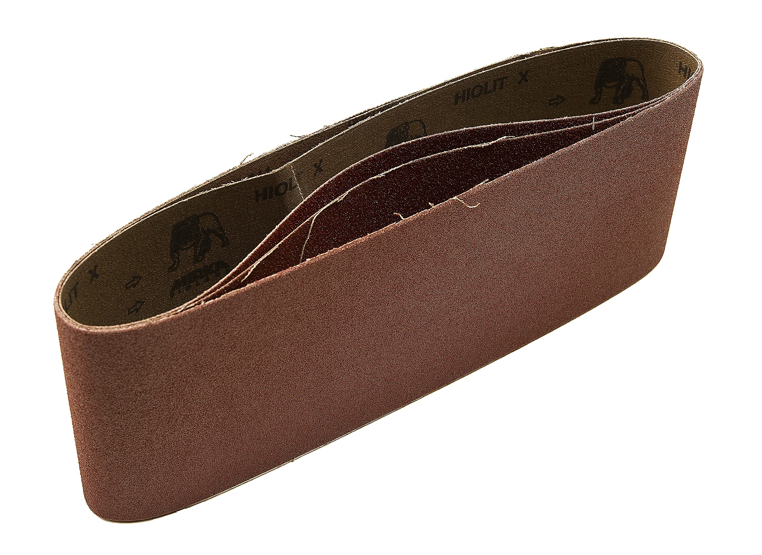 Mirka Red 3 pieces of fabric sanding belts 100x610mm / grit P80 / high-quality sanding belt for belt sanders/for sanding wood and metal