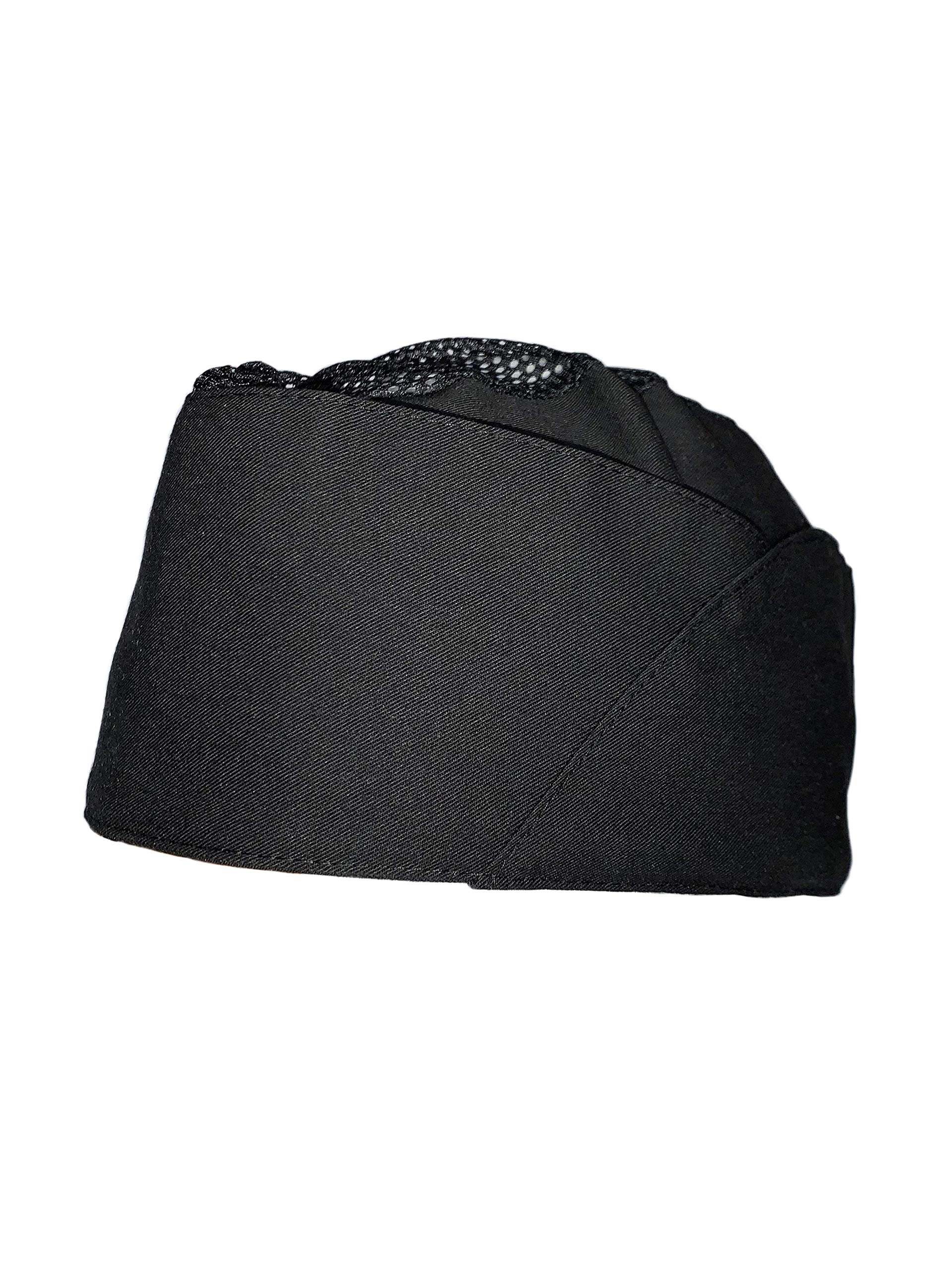 MVC Pack of 2 Cap with Grid Kitchen, Kitchen/Kitchen/Chef, Hospitality, Military Type - Black