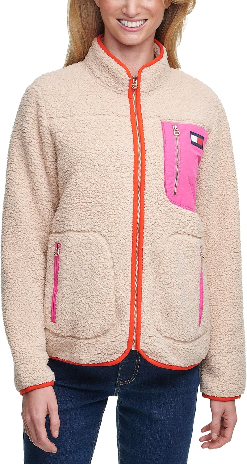 Tommy Hilfiger Women's Sherpa Jacket at Amazon Women's Coats Shop