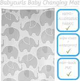 Babycurls Deluxe Anti-Roll Nappy Changing Mat Elephant Love 69x45x8cm view 5