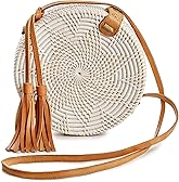 Rattan Bags for Women - Handmade Wicker Woven Purse Handbag Circle Boho Bag Bali … | Handmade