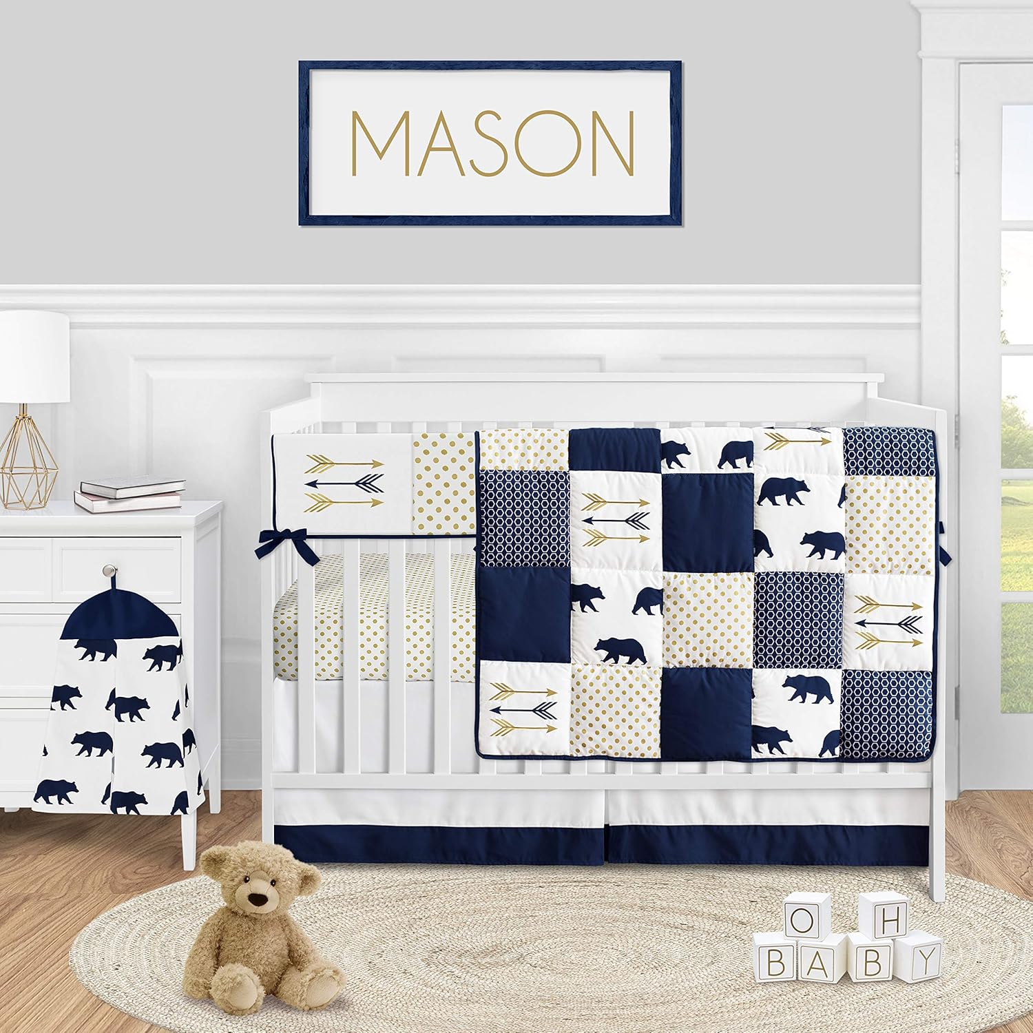 woodland bear crib bedding