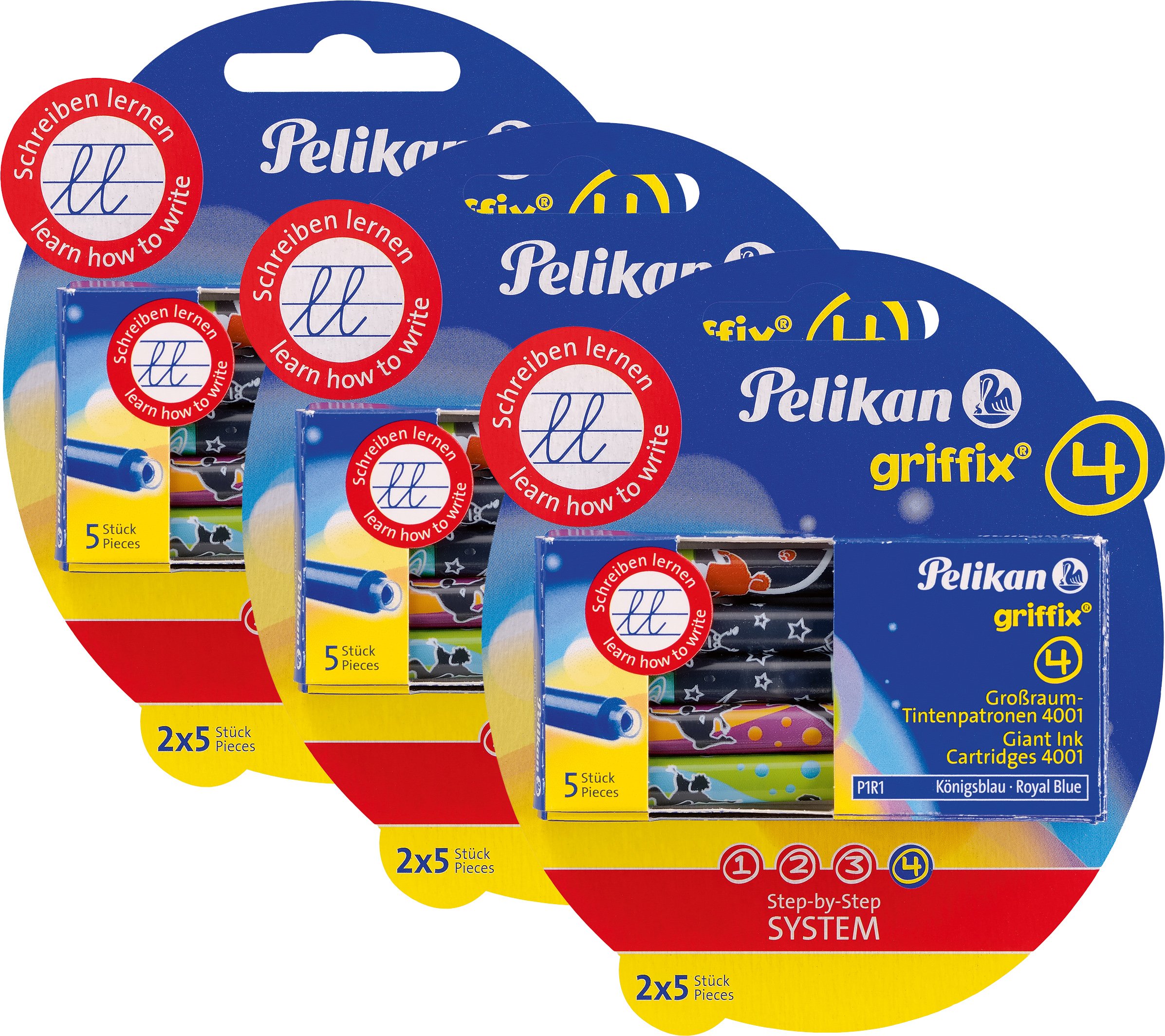 Pelikan 4001 Griffix Large Capacity Ink Cartridges 6 x 5 Blister Pack (30 Cartridges Total)