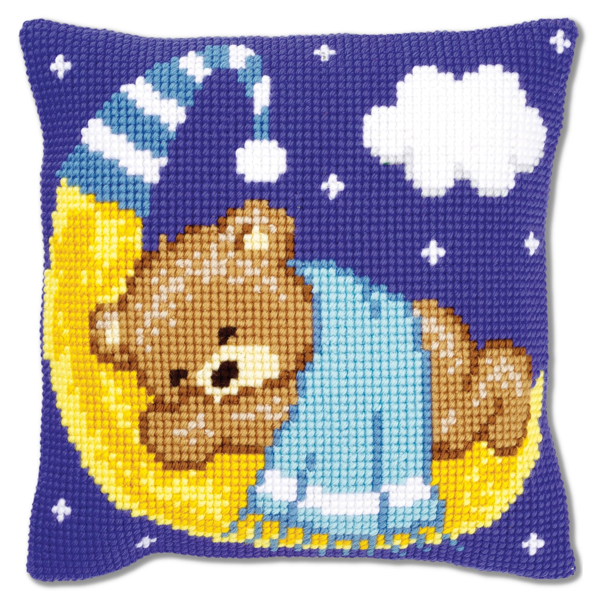 Vervaco 1-Piece Cushion Teddy, Blue