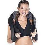 Shiatsu Back Massager - Shiatsu Neck Massager - Foot Massager - Kneading Massage Pillow w/ Heat (Black)