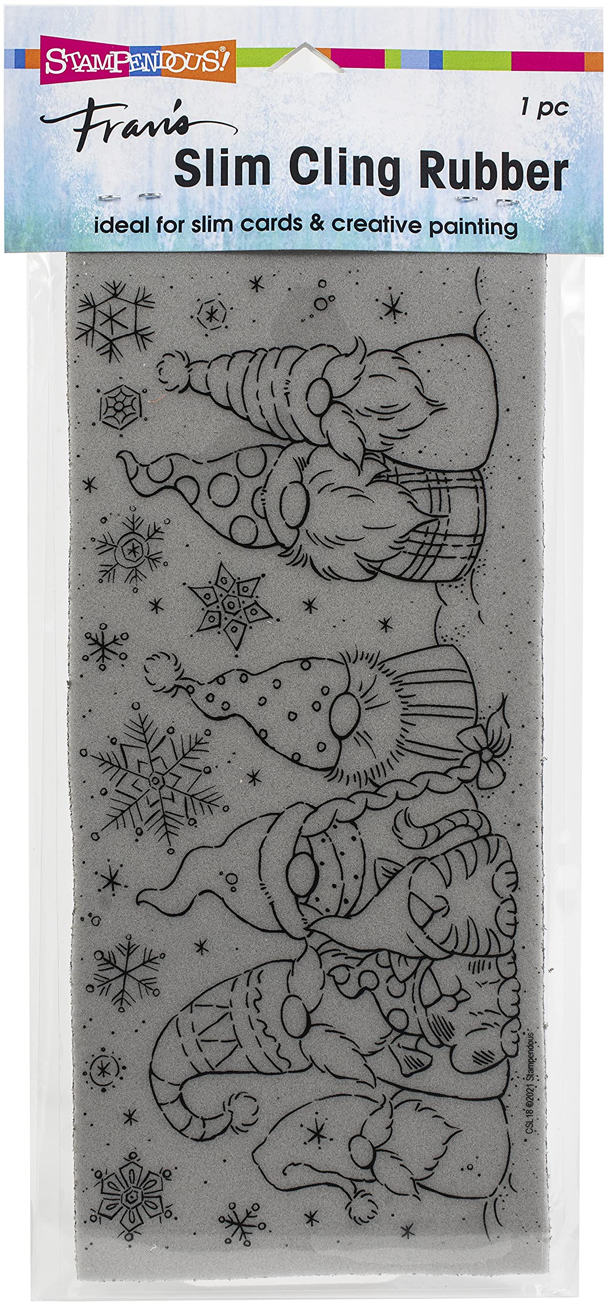 Slim Winter Gnomes Cling Rubber Stamp
