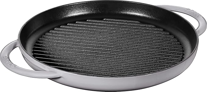 Staub rund 30 cm grau Grillpfanne, Gusseisen