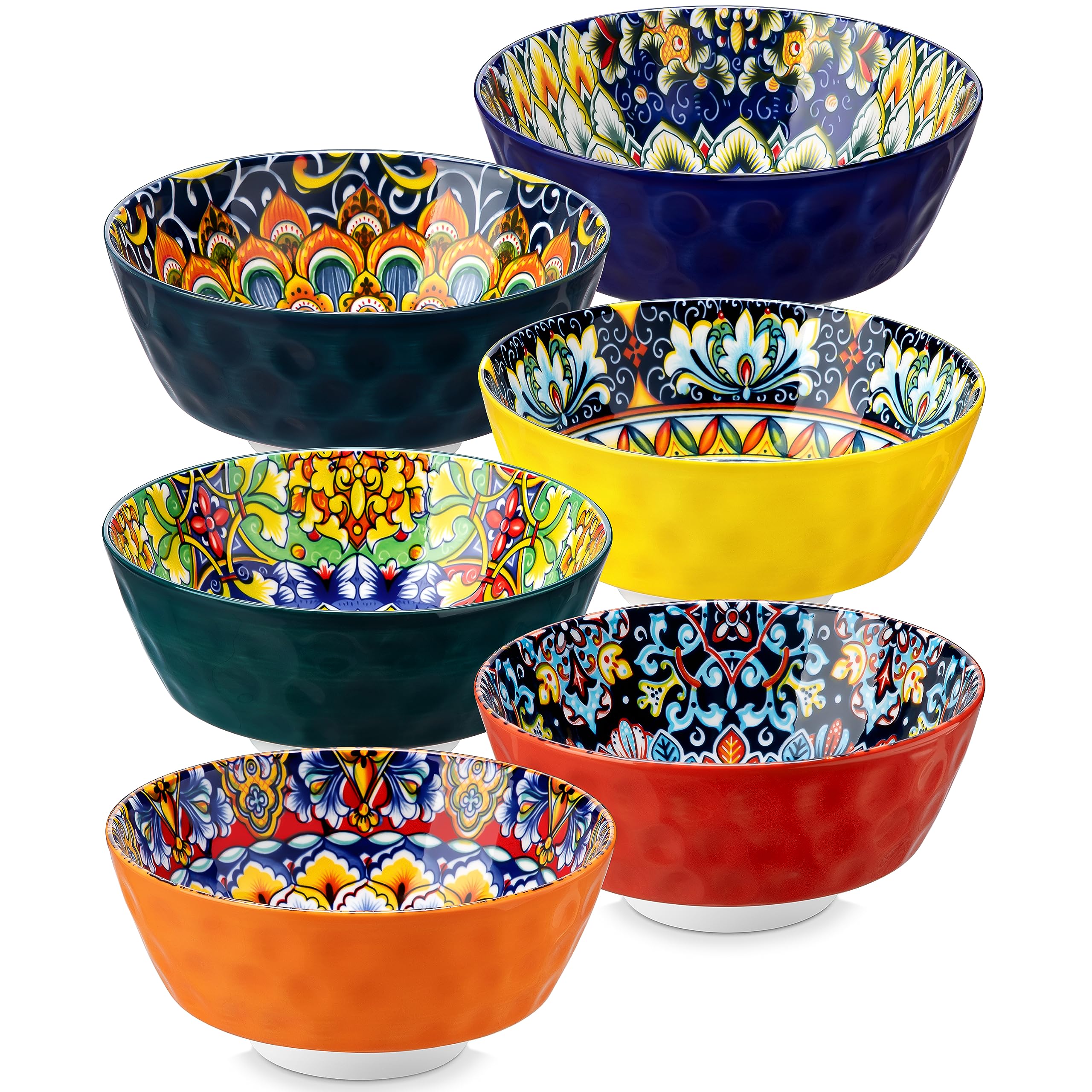 vancasso SIMI Cereal Bowls Set of 6, 26 oz/780 ml Ceramic Soup Bowls, Dishwasher & Microwave Safe, Serving Bowls for Cereal, Soup, Oatmeal, Ice Cream, Salad, Pasta etc