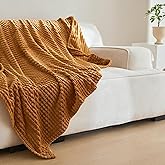 Simple&Opulence Fall Rust Throw Blanket for Couch-Super Soft Fluffy Blankets for Women 50x70 Inches Cozy Lightweight Fleece Blanket for Home Decor