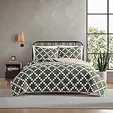 Eddie Bauer - Quilt Set, Super Soft Bedding with Matching Sham, Silky Smooth & Breathable, Classic Home Essentials (Diamond Floral Green, Twin)