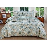 Helthep Vintage Classic Rural Paisley Flower 3Pcs Duvet Cover Set Queen | 100% Egyptian cotton Luxury Palace Floral Boho Cott