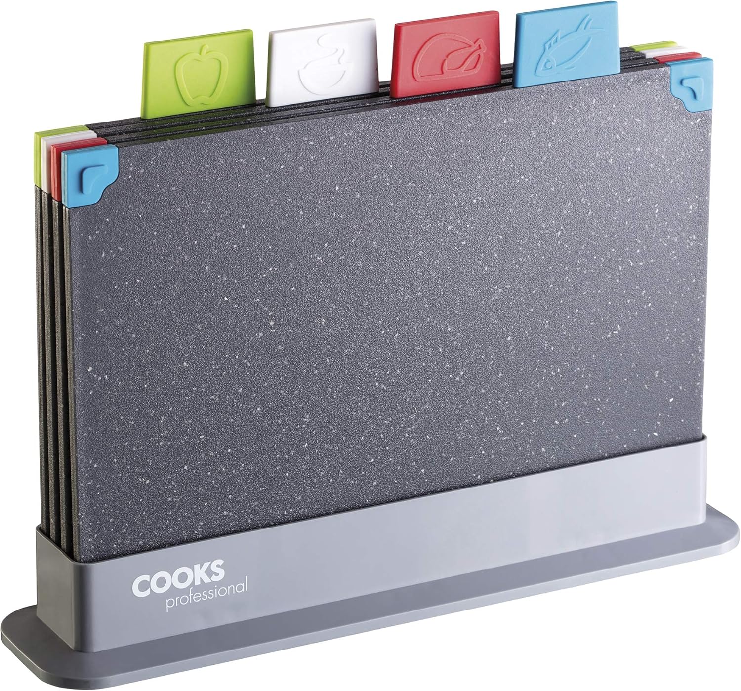 Cooks Professional Non Slip Index Chopping Board Set Four Plastic