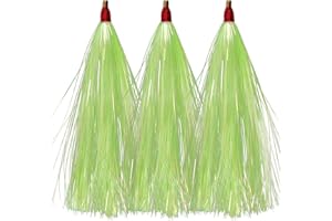 SHADDOCK FISHING Bucktail Teasers Saltwater Mylar Fishing Skirts Flash Fishing Teaser Tail Flounder Rigs for Saltwater Plugs Fishing Lures