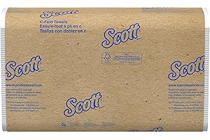 Scott Essential C fold Paper Towels (06041), Low Wet Strength, 13.15” x 10.125”, White, 12 Pack / Case, 200 Sheets / Pack, 2,400 Towels