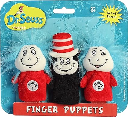 Dr. Seuss Finger Puppet Set, Multicolor 