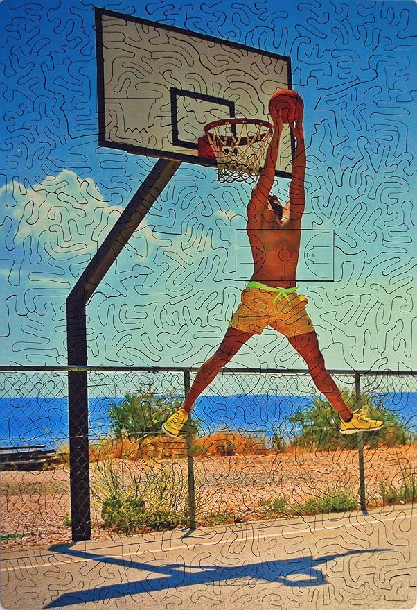 Wooden Jigsaw Puzzles Basketball 188 Irregular Pieces