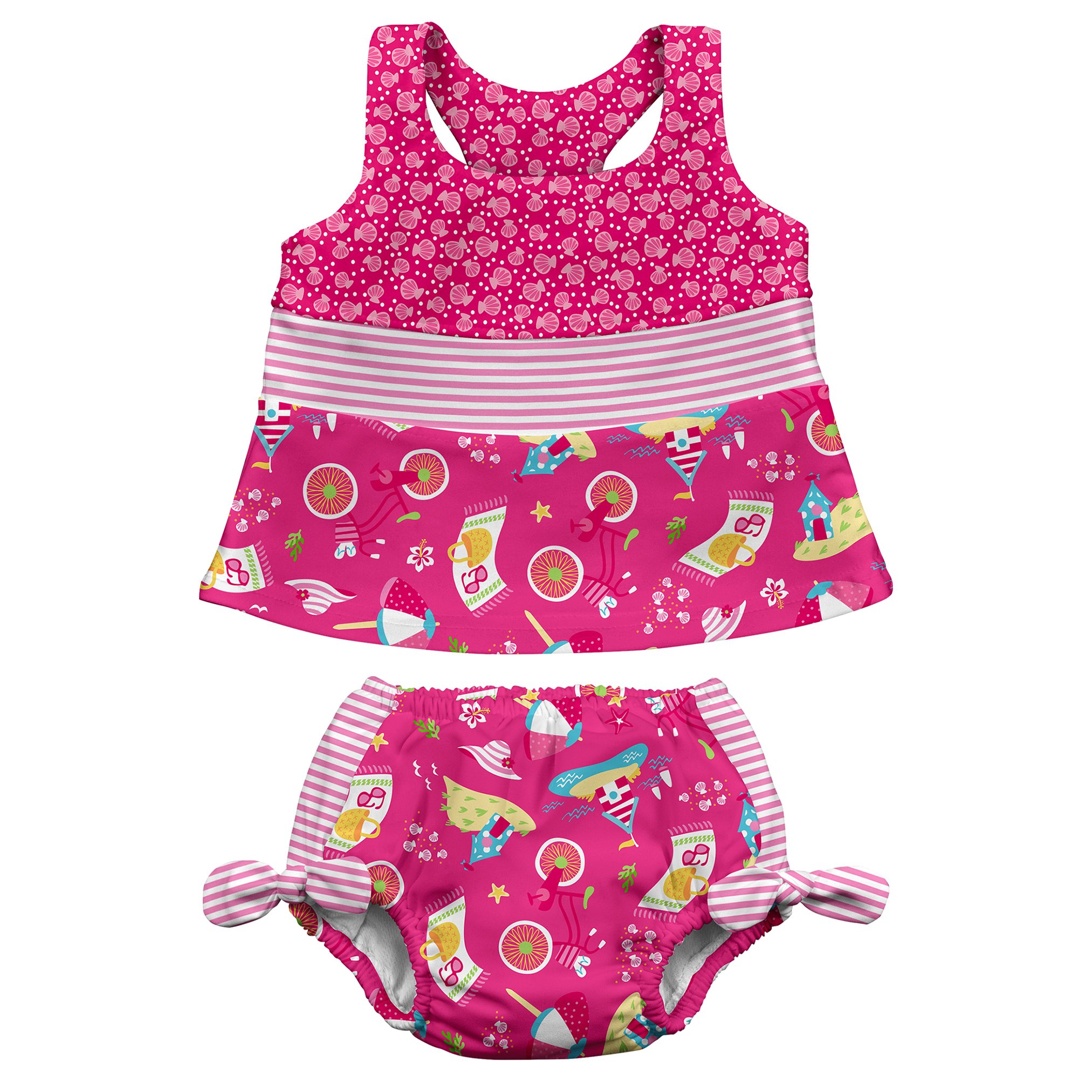 i play. Baby Girls' Bow Tankini Swimsuit with BuiltIn Absorbent Swim
