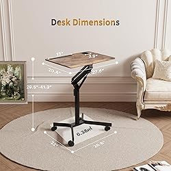 JOY worker Mobile Standing Desk, 28 inch Small