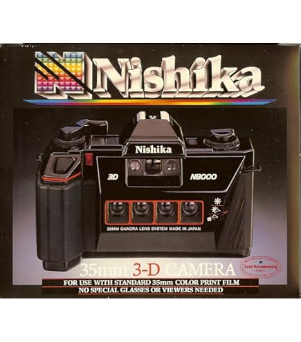 Nishika N8000 3-D ニシカ 超希少 Amazon.com : Nishika N8000 35mm 3-D Camera Quadra Lens