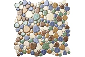 Parrotile Matte Pebble Tiles for Shower Floor Mosaic Tile for Bathroom Wall Backsplash Floor Non Slip [5 Sheets]