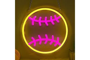 OKIYID Softball Neon Sign - Dimmable Sport Wall Decor With USB Power, Softball Gifts for Girls 8-12, LED Neon Lights for Girls Cave College Dorm Softball Fan Accessories Stuff