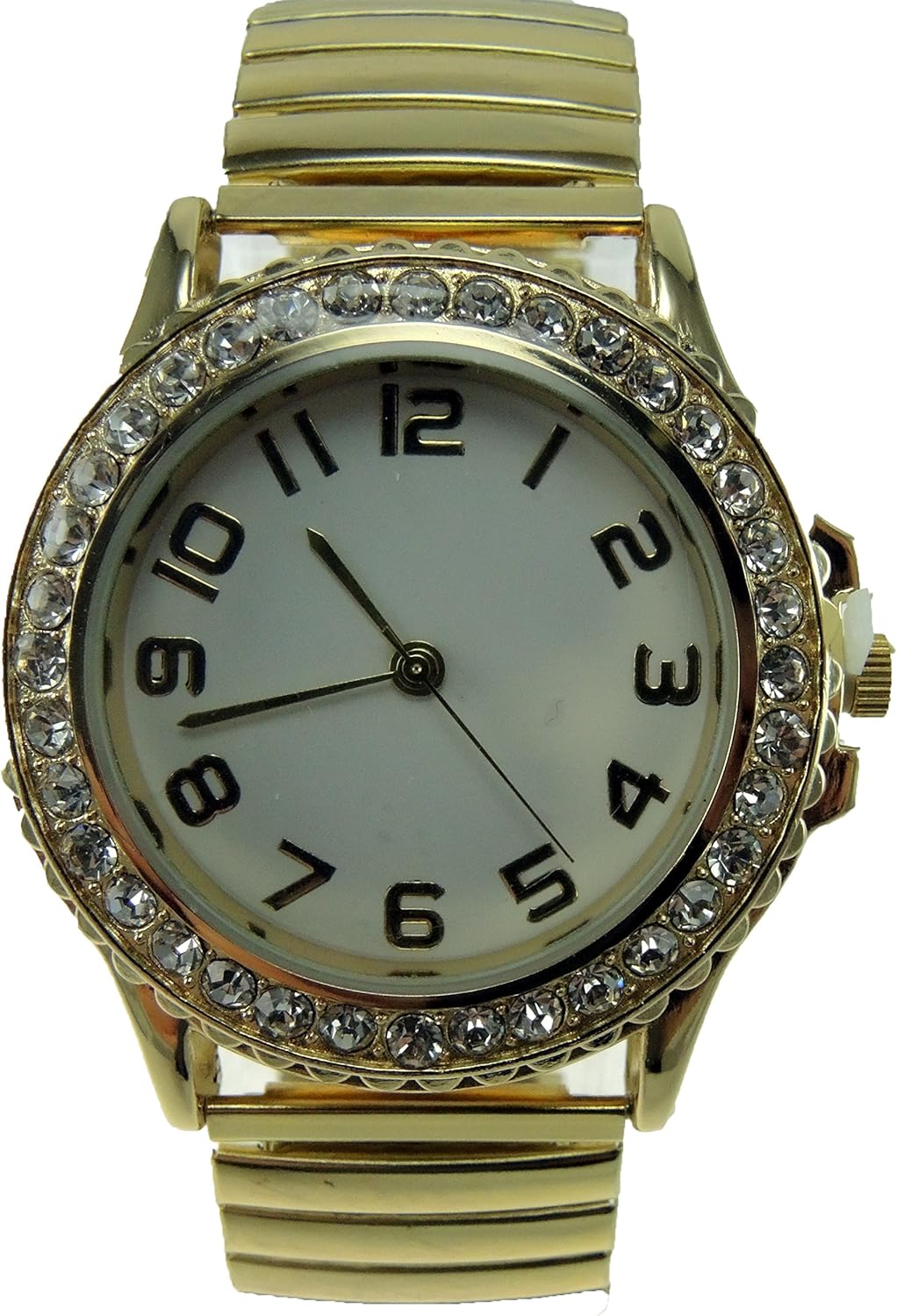 Women's Gold Stretch Band Watch Stainless Steel Stretch