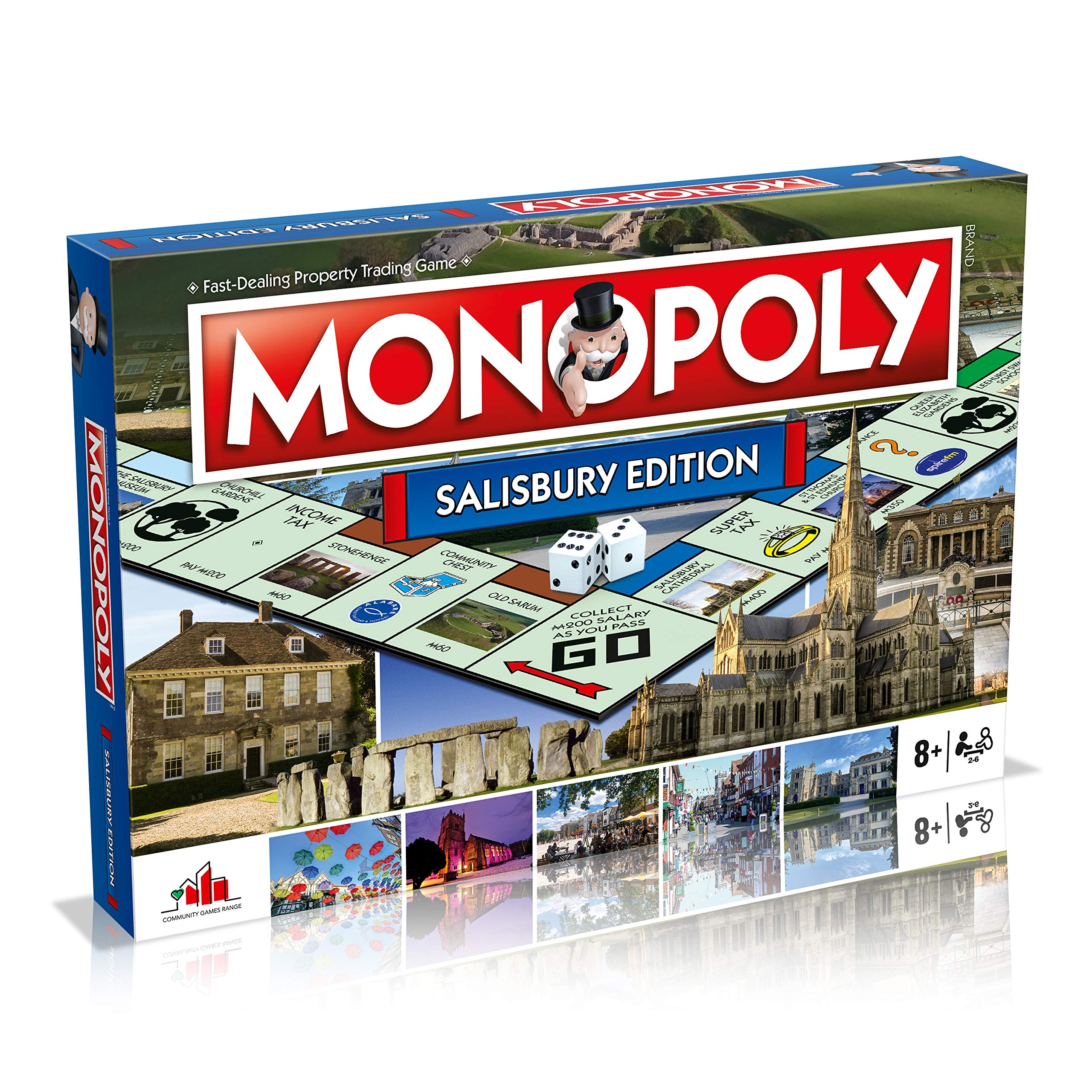Winning Moves Salisbury Monopoly Board Game, Blue, One Size