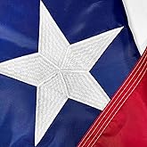 Texas State Flag 3x5 Ft - Polyester TX Flag with Heavy Duty Embroidered Stars, Sewn Stripes, Brass Grommets, Durable & Weather-Resistant, Perfect for Outdoor & Indoor Use