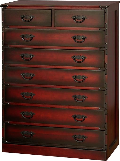 Amazon 桐製 和箪笥 民芸調 7段 湿気 チェスト タンス オンライン通販