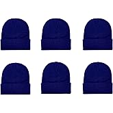 Gelante Unisex Knitted Winter Beanie Hat 6 Pcs
