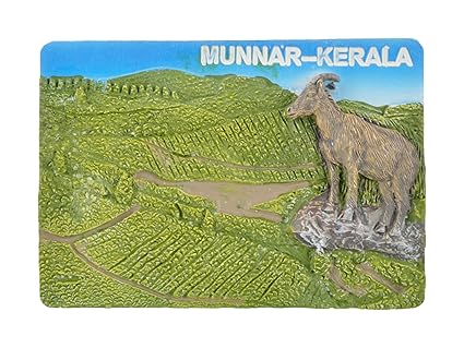 Temple Trees Polyresin Kerala Munnar Fridge Magnet (7.8 cm x 0.5 cm x 5.4 cm)