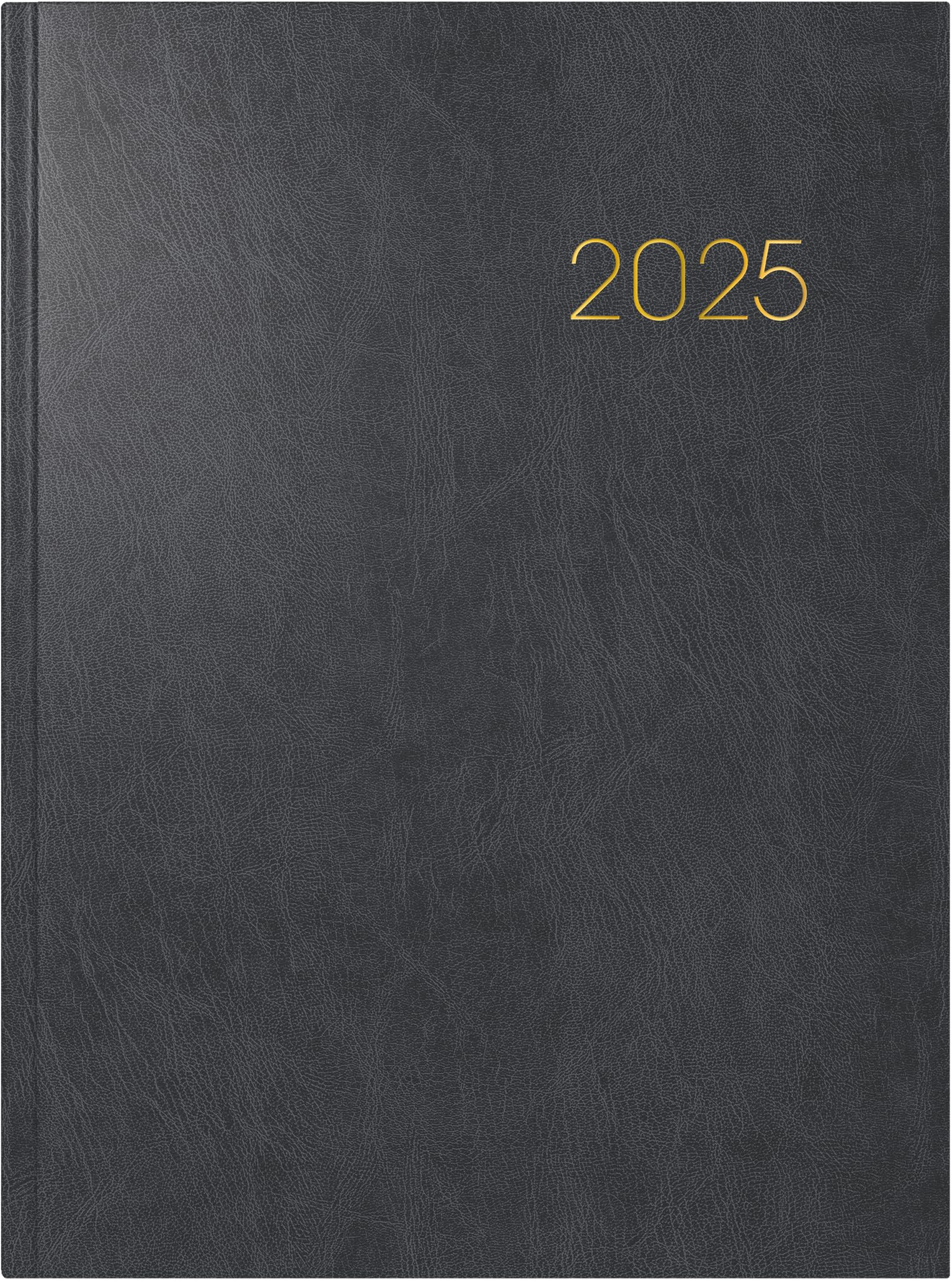 BRUNNEN Book Calendar Model 797 (2025), 2 Pages = 1 Week, 168 × 240 mm, 160 Pages, Miradur Cover, Black