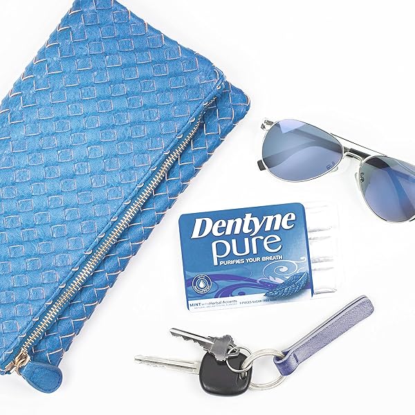 DENTYNE PURE MINT WITH HERBAL ACCENTS SUGAR FREE GUM, 10 PACKS OF 9 PIECES (90 TOTAL PIECES)