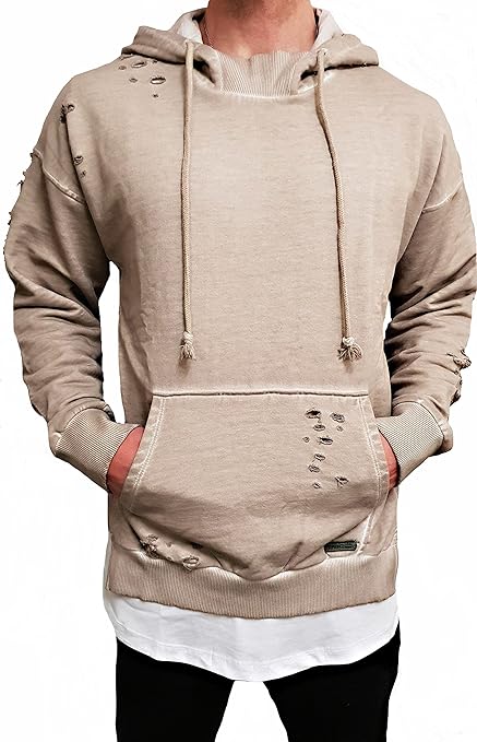 Oversize HOODIE Designer Sweat Jacke Cardigan Hoody Pullover Shirt Herren Camouflage Longsleeve m NEU Kapuzen-pullover long S