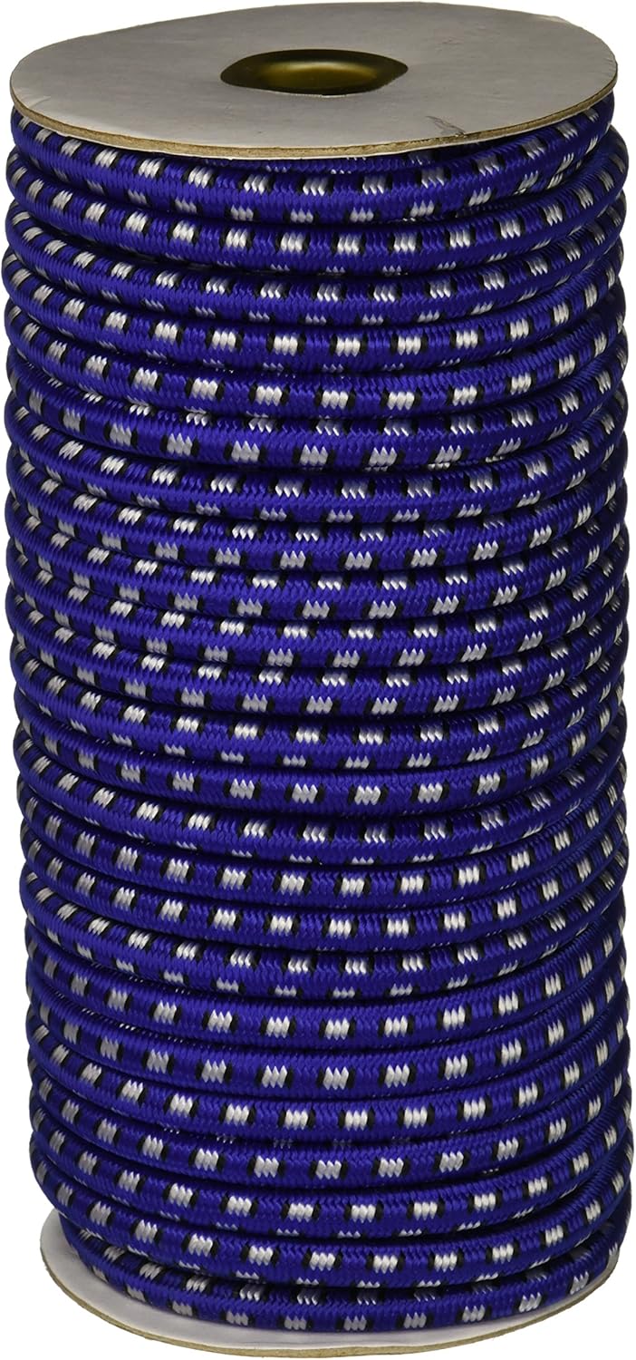 CargoBuckle F05389 7/16-Inch by 100-Feet Utility Stretch Cord Reel, Black - Bungee Cord By The Foot - 