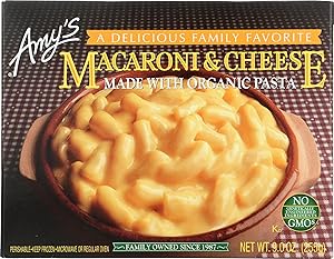 Amy's Frozen Meals, Mac and Cheese Made with Organic Pasta and Cheddar Cheese, 9.0 oz