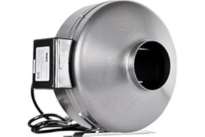 iPower 10 Inch 862 CFM Inline Duct Ventilation Fan HVAC Exhaust Blower for Grow Tent, Grounded Power Cord