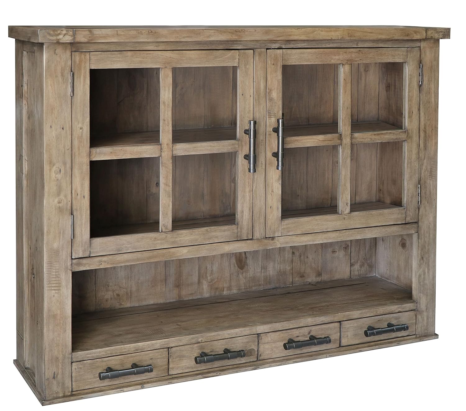 The Wood Times Schrank Massiv Oberschrank Industrial Kiefernholz, FSC