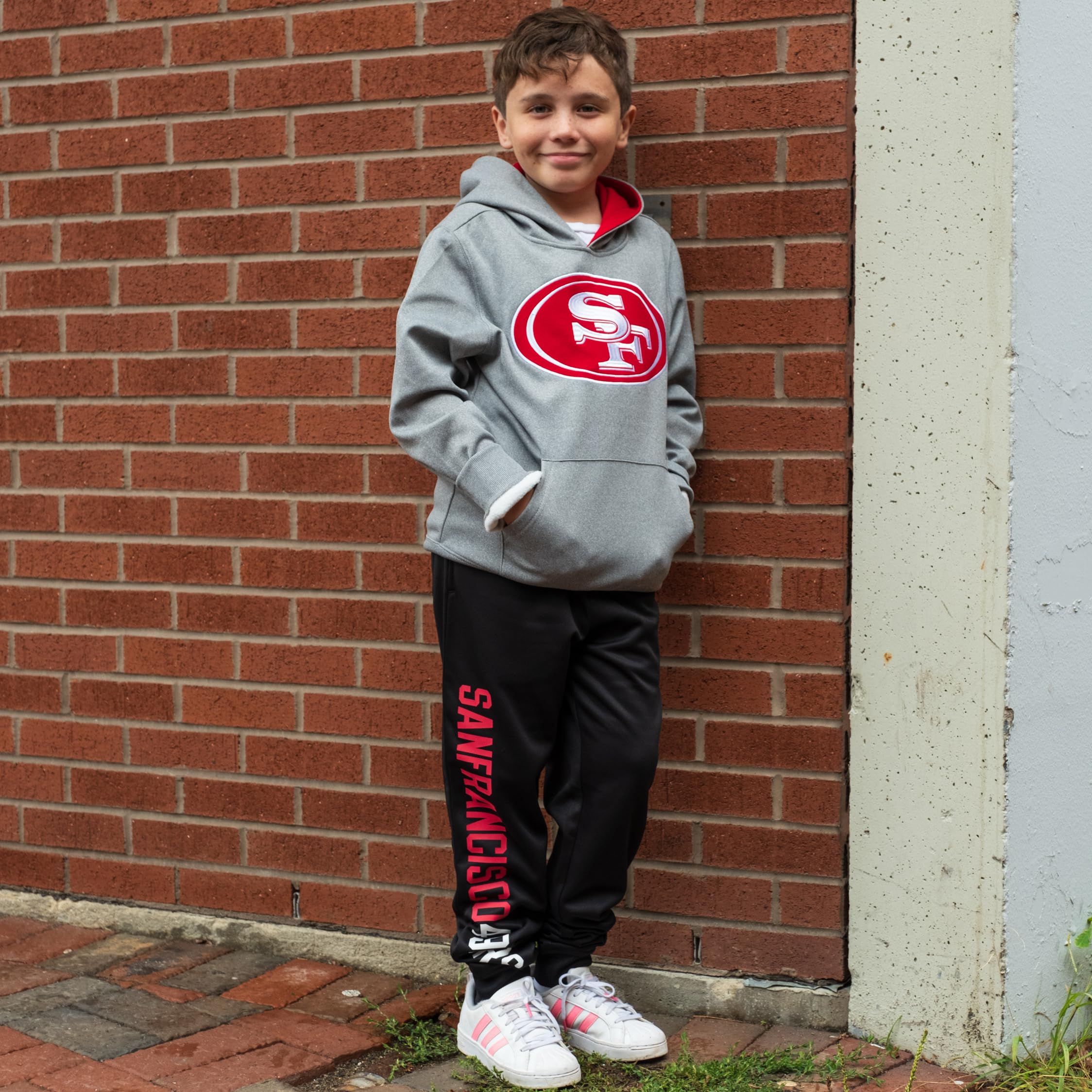 Ultra Game NFL Official Youth Super Soft Hoodie Sweatshirt Pullover - Warm Polyester Blend, Miami Dolphins, Heather Gray, 18-20