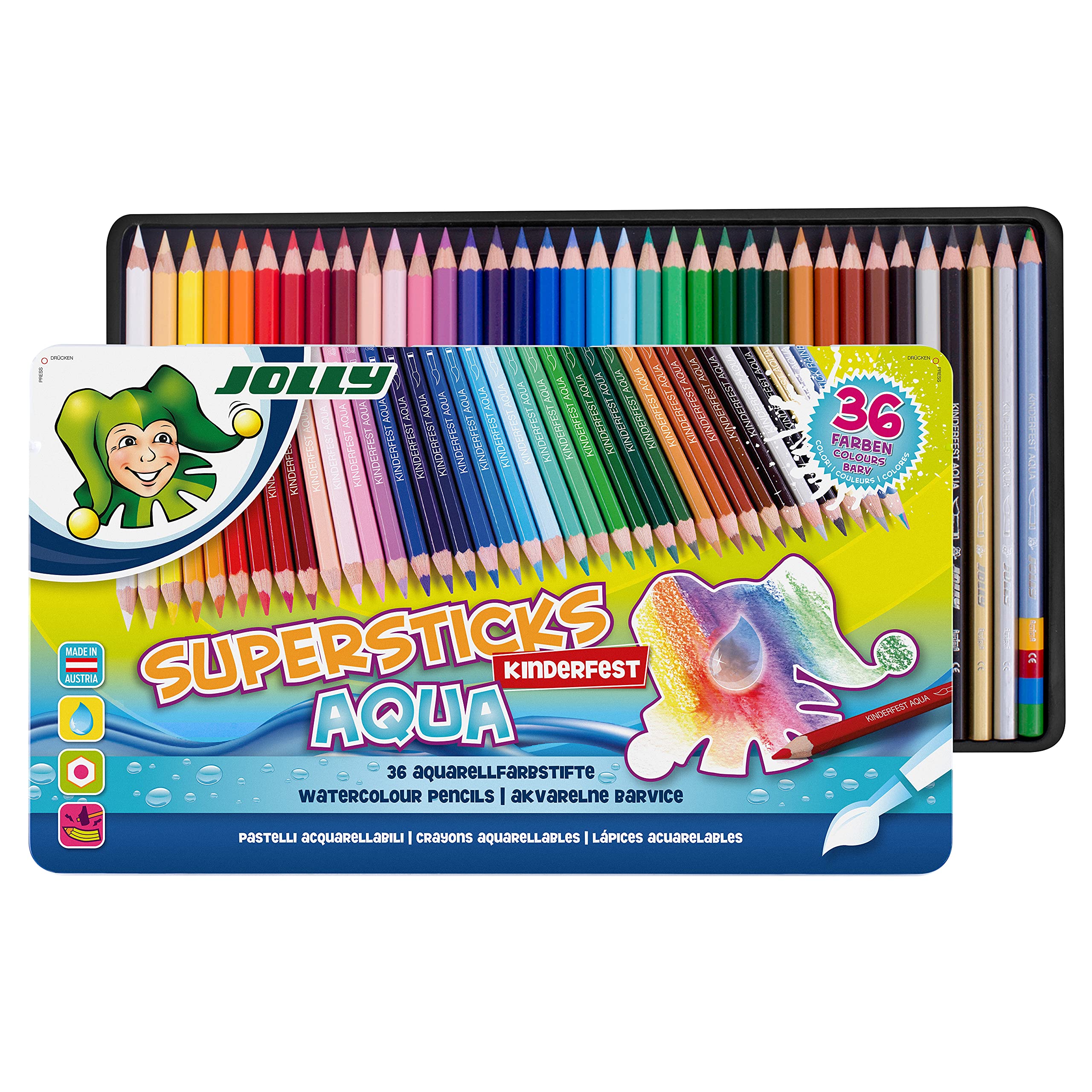 Jolly – Supersticks Aqua Watercolour Pencils 36 Farbstifte aqua