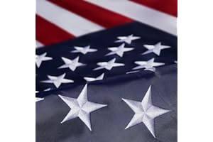 Homissor American Flags 3x5 for Outside US Flag - USA Outdoor Heavy Duty United State Flag Embroidered Stars Durable Nylon for All Weather High Wind Sewn Stripes With Brass Grommets