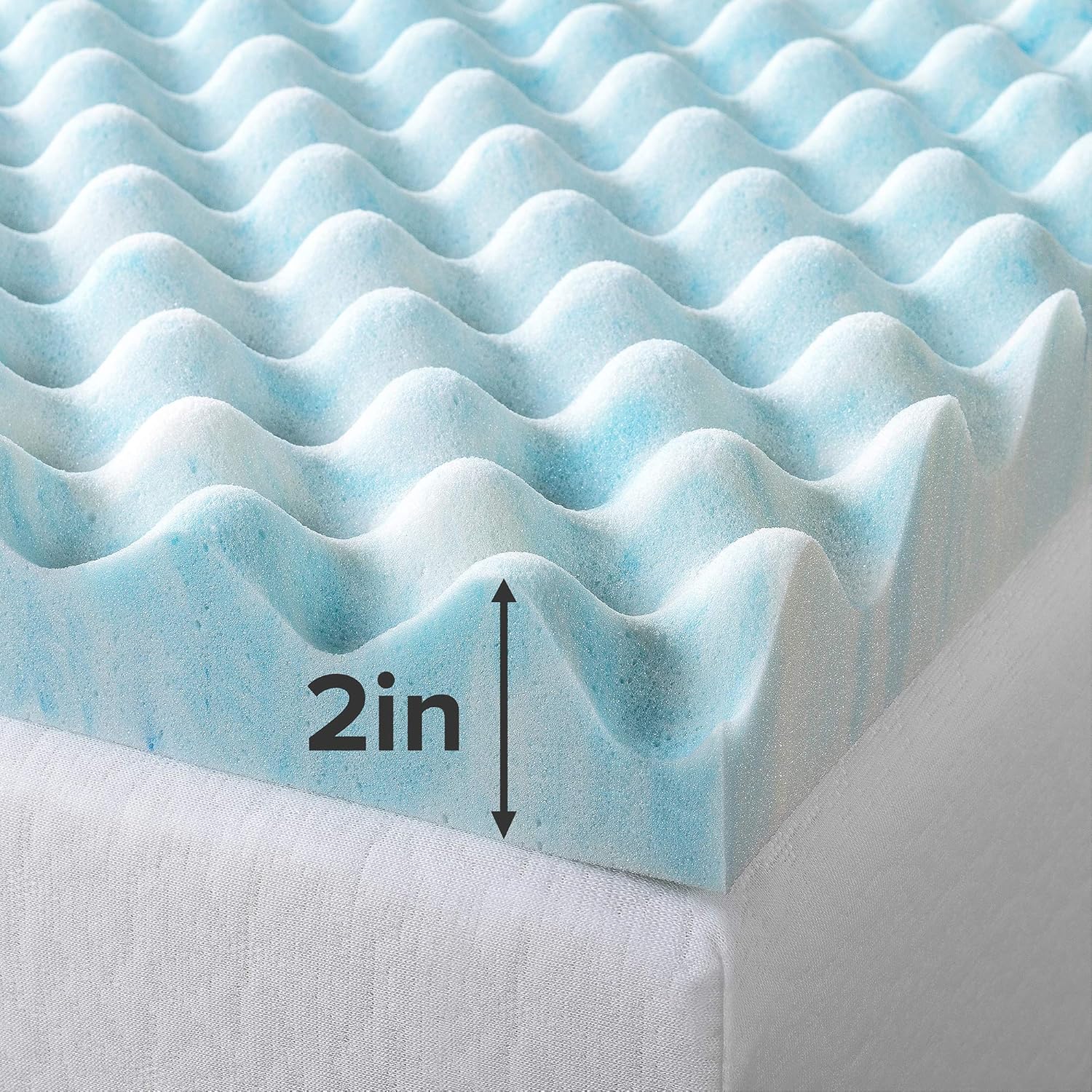 Zinus 2 Inch Swirl Gel Memory Foam Convoluted Mattress Topper / Cooling, Airflow Design / CertiPUR-US Certified, Twin: Home & Kitchen