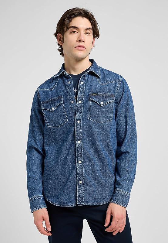 - Camisola Masculina - Camisola Regular do Oeste - Roaring Rapids