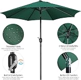 Yaheetech Garden Parasol Umbrella 9ft 2.7M Patio with Crank 8 Ribs Dark Green view 5