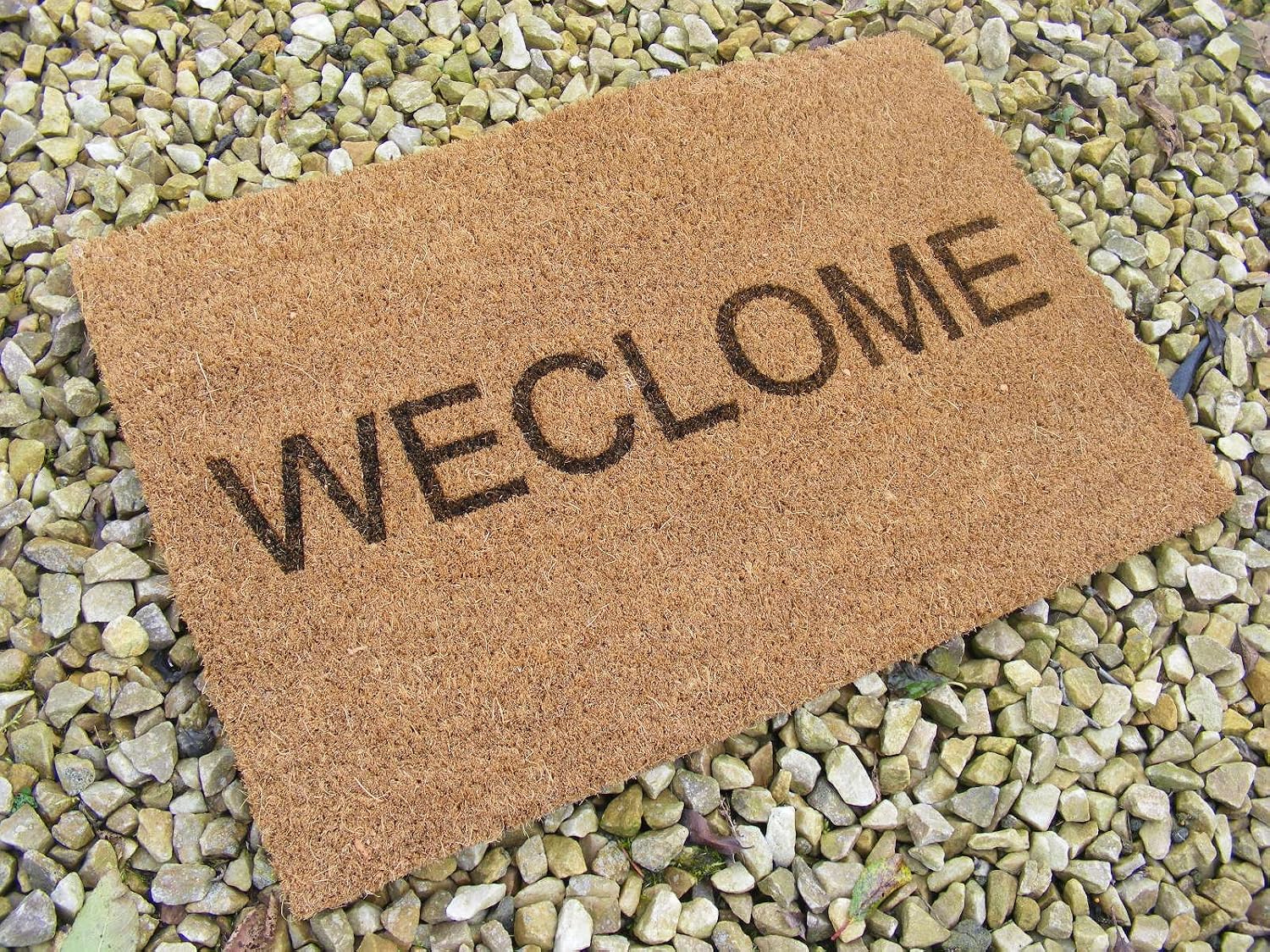 FastCraft STILL GAME INSPIRED MISSPELLED WECLOME WELCOME DOOR MAT 60x40 cm COIR DOORMAT INDOOR FLOOR ENTRANCE RUG NOVELTY PRESENT HOUSE WARMING GIFT - Image 4